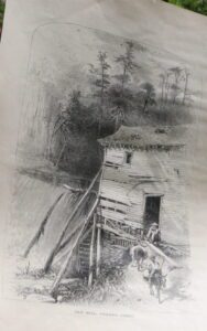 Harry Fenn’s original drawing of the mill at Reems Creek.